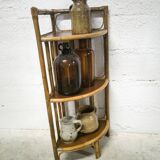 Rattan corner shelf