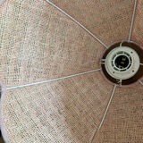 Vintage suspension in raffia and fabrics