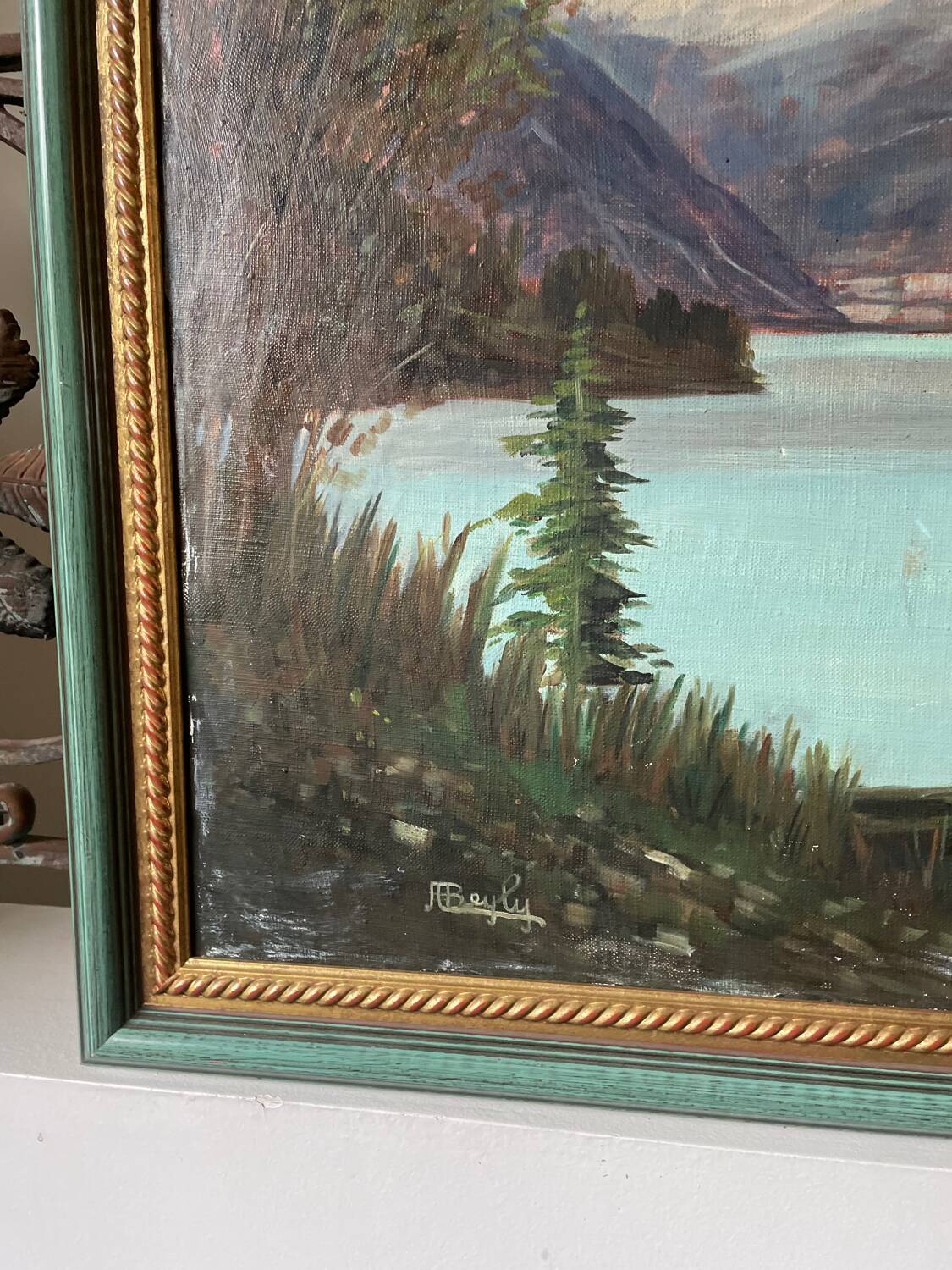 Large 20th century oil on canvas signed J. Beyly