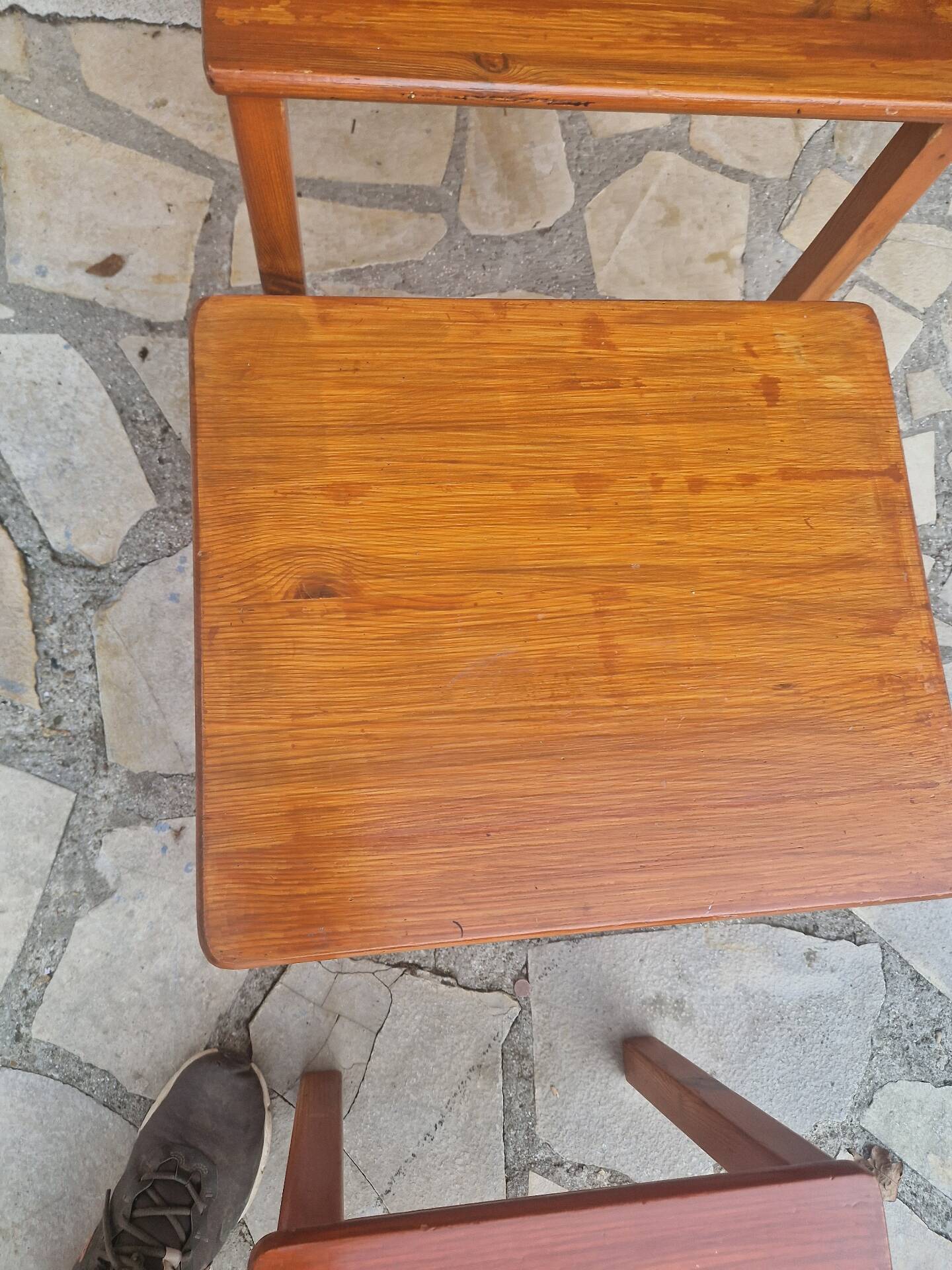Vintage Scandinavian nesting coffee table