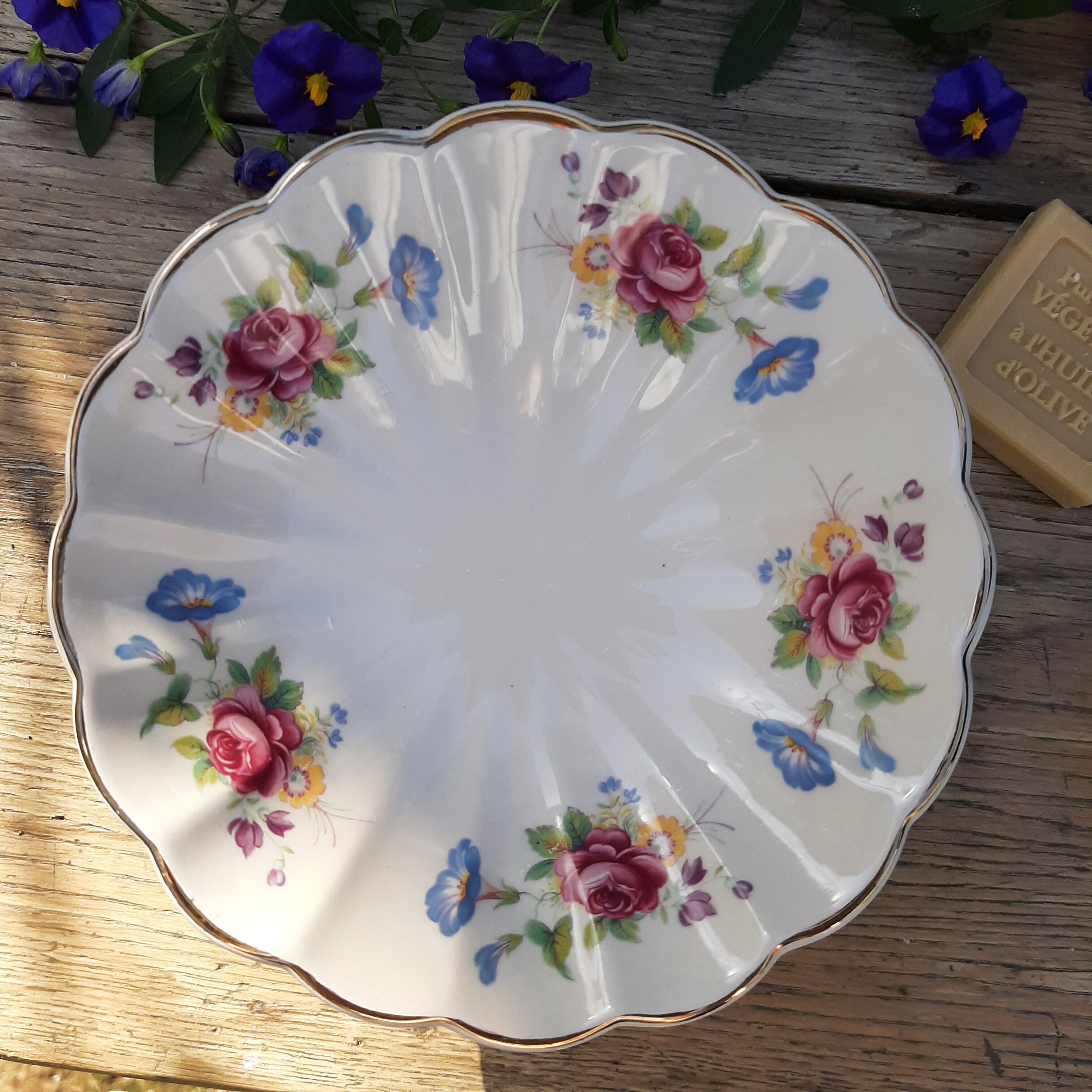 Cup on English porcelain stand