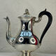 Christofle Silver-Plated Metal Coffee Pot with Blackened Wood Handle