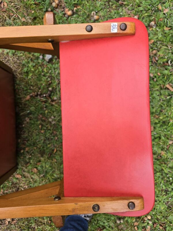 Fauteuil bridge  pieds  compas  1950