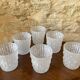 Frosted effect textured glasses / cups, made in Italy