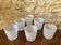 Frosted effect textured glasses / cups, made in Italy