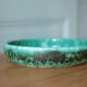 Ceramic dish Elchinger and sons, large round green dish, vintage catch-all, table art, interior decoration