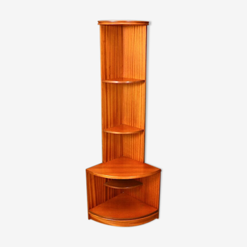 Etagère d’angle design scandinave en acajou 1960