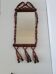 Vintage bohemian mirror in wooden beads