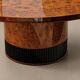 Table ronde vintage en loupe de bois