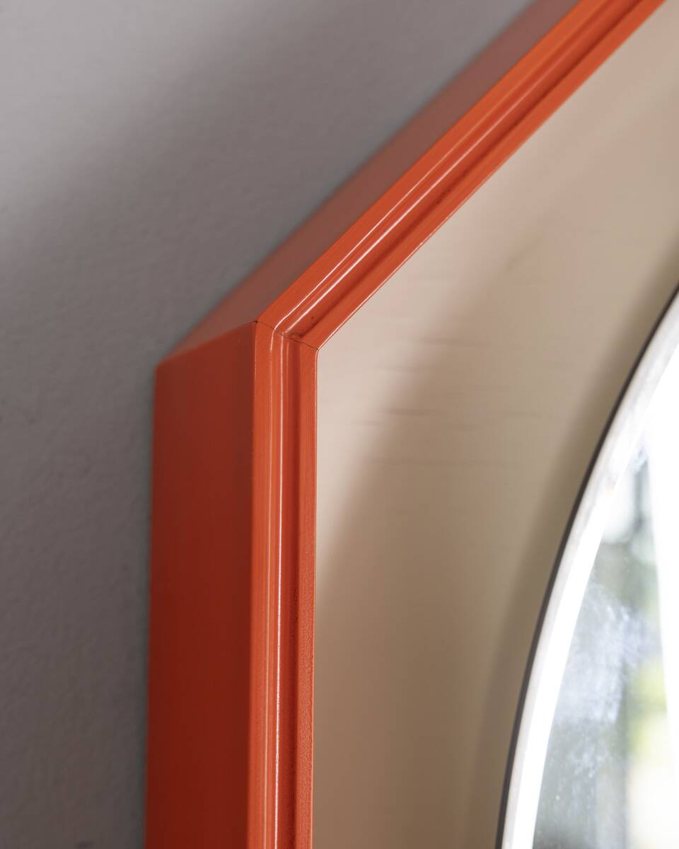 Vintage 1970s Backlit Wall Mirror, Italian Design