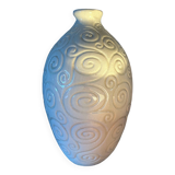 Art Deco Saint-Clément vase signed Olive Engraved 1920-1930 ovoid France