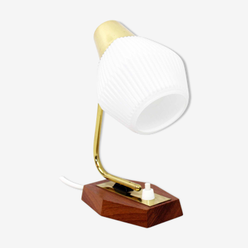 Lampe en teck et laiton