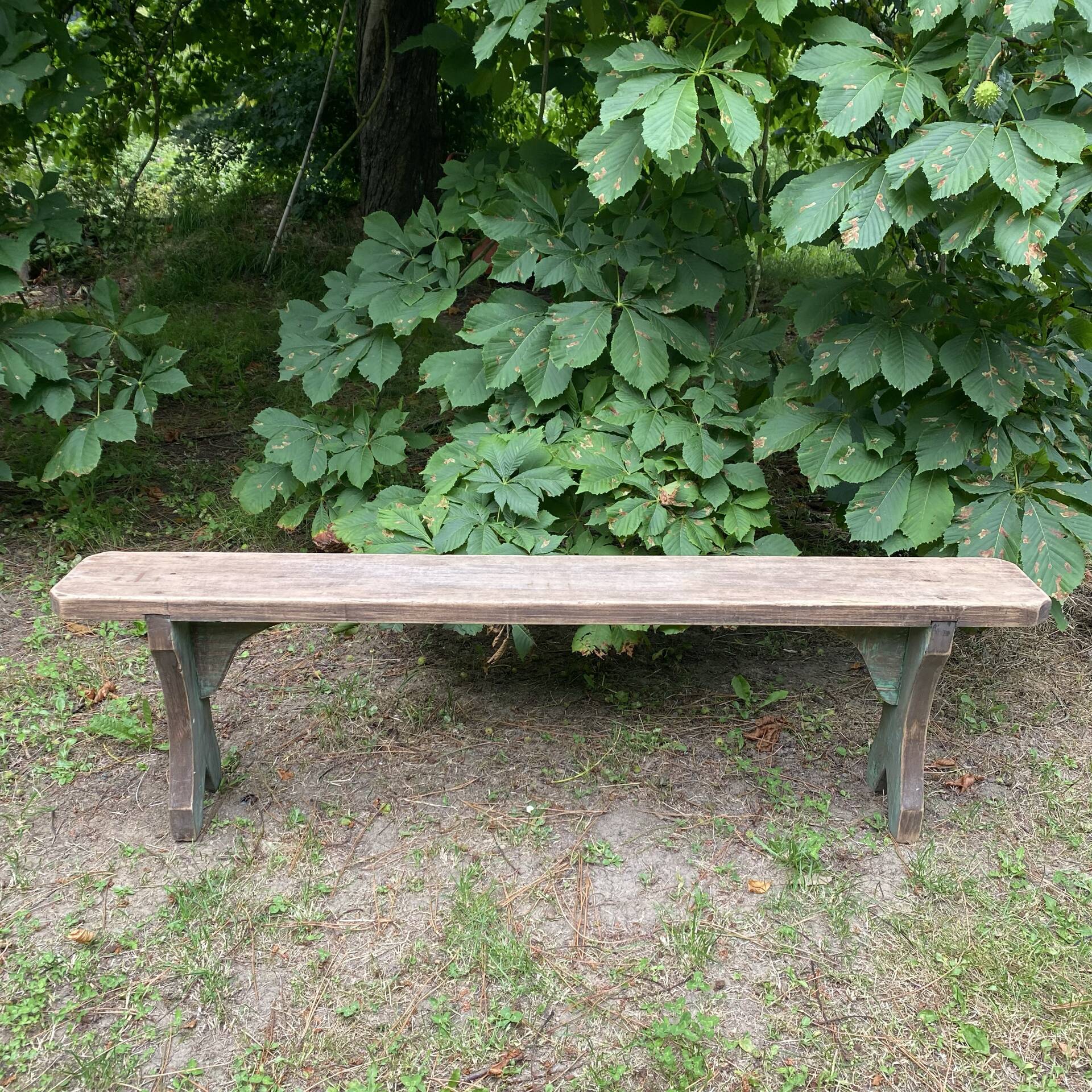 Old patinated farmhouse bench