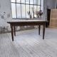 Solid oak farmhouse table with integrated extensions 1950