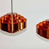 Pair of Midcentury Copper Pendants by Jo Hammerborg for Fog & Mørup, 1960s