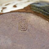 Large glazed stoneware vase signed