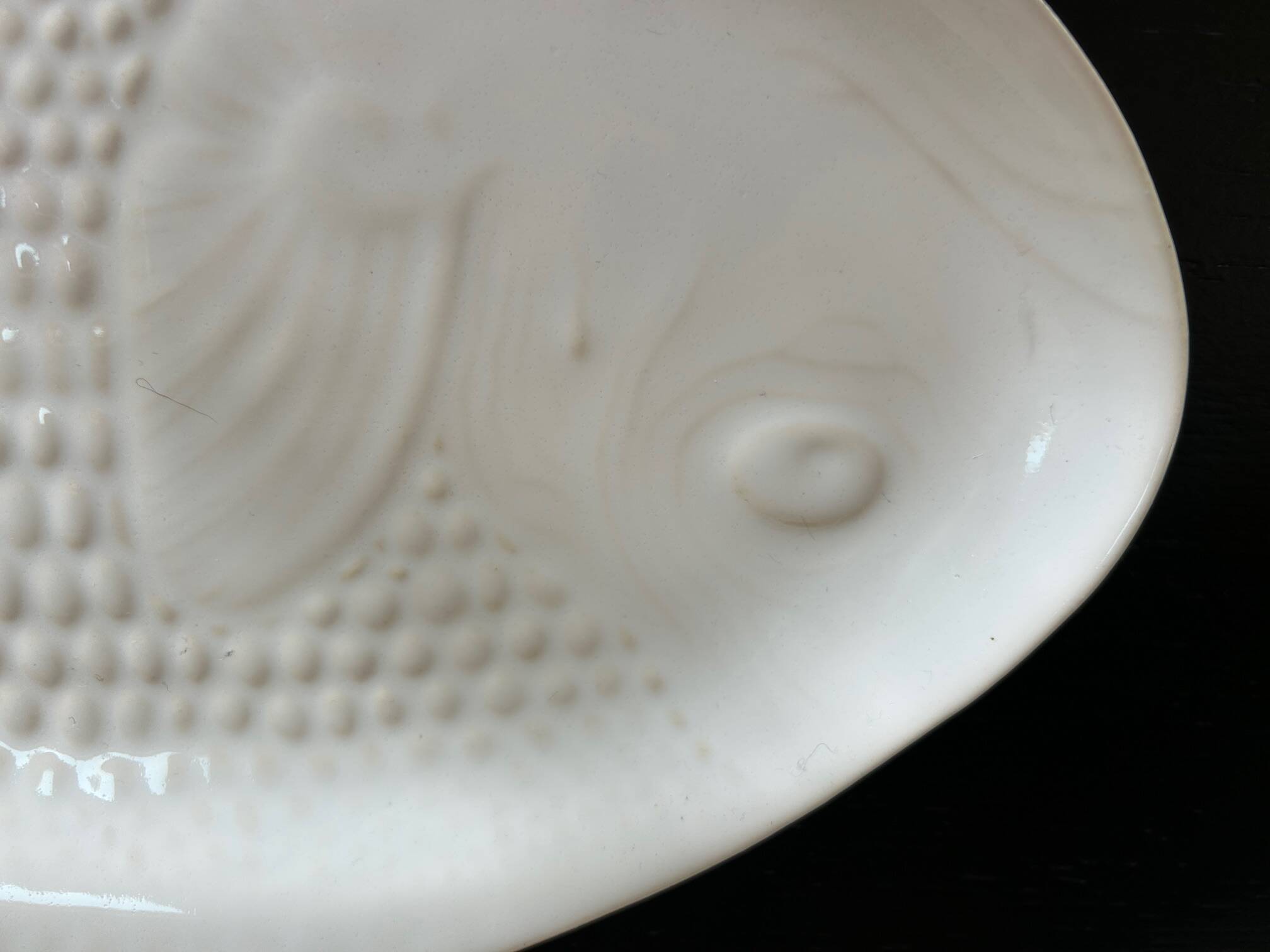 porcelain fish plate and platter