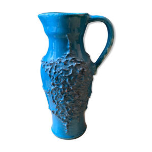 Pichet vase en céramique - bleu