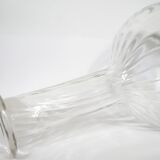 Ribbed blown glass decanter - twisted