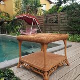 Rattan coffee table 1980