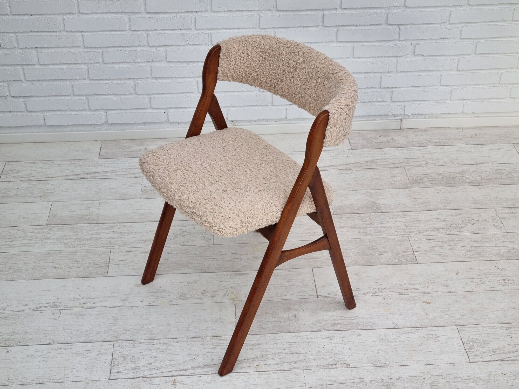 60s, Danish design by Henning Kjærnulf, reupholstered chair, model 71