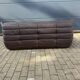 100% authentic Ligne Roset Togo 3-seater in chocolate brown original leather.
