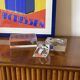Hollywood regency lucite smoking set, Guzzini  Italy 1970