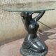 Side coffee table vintage beveled top
