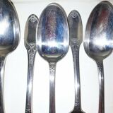 Set of 6 tablespoons in silver metal laurel Louis XVI by Christofle