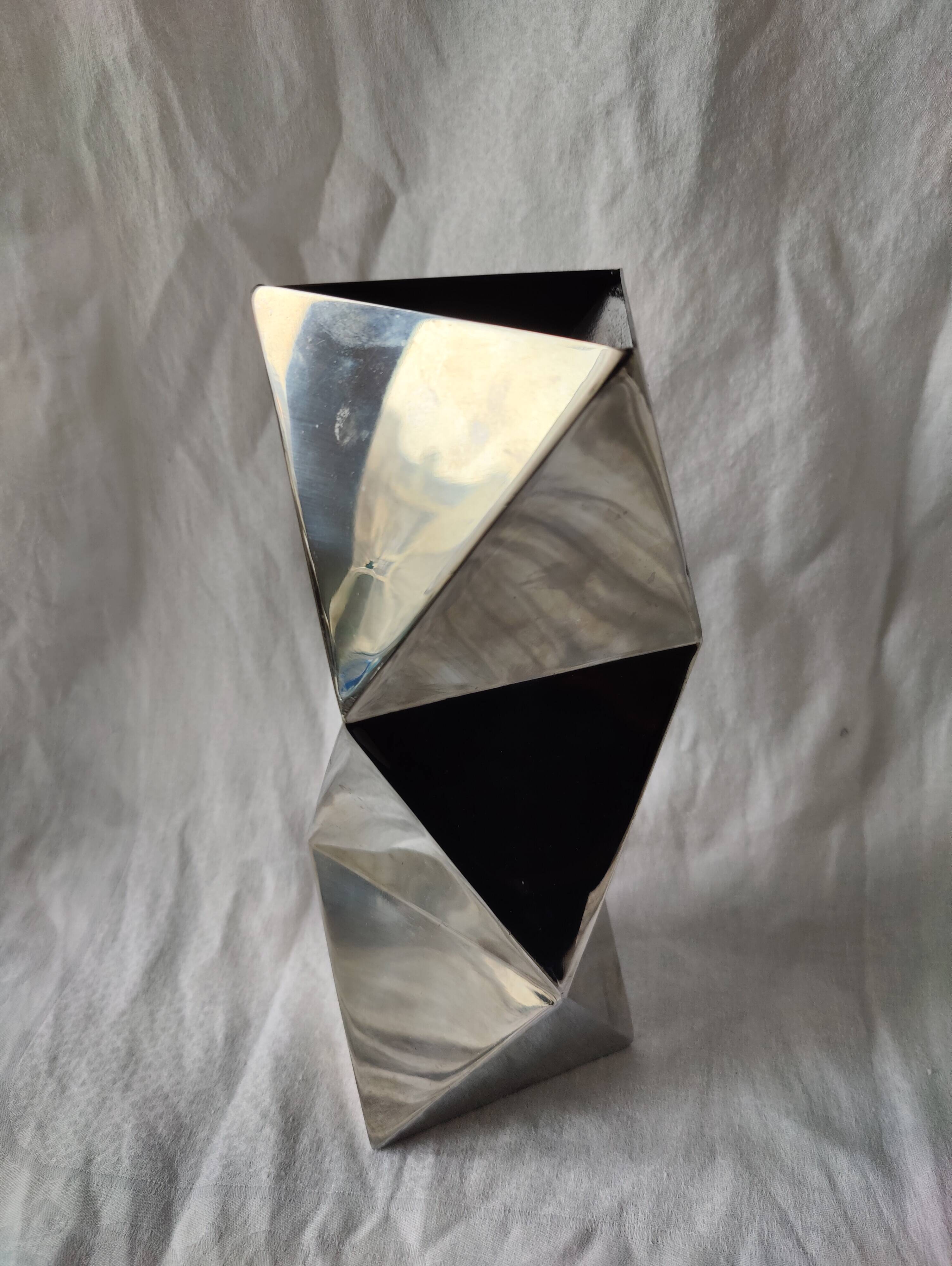 Conran shop shiny steel vase
