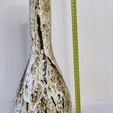 Fat lava glazed ceramic bottle vase