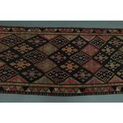 1970s Vintage Turkish Oushak Handmade Wool Cotton Pink Runner Rug 85x377