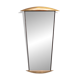 Post Modern Full-Length Wall Mirror in Gold Wood and Metal, 1980s Italy