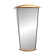 Post Modern Full-Length Wall Mirror in Gold Wood and Metal, 1980s Italy