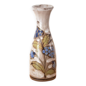 Ceramic Hand Painted Botanical Vase By Elio Schiavon, Collectable Pottery