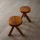 Pierre Chapo S31 stools in solid elm, France 1974