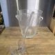 Large champagne bucket / cooler and its ladle Bubble glass Biot