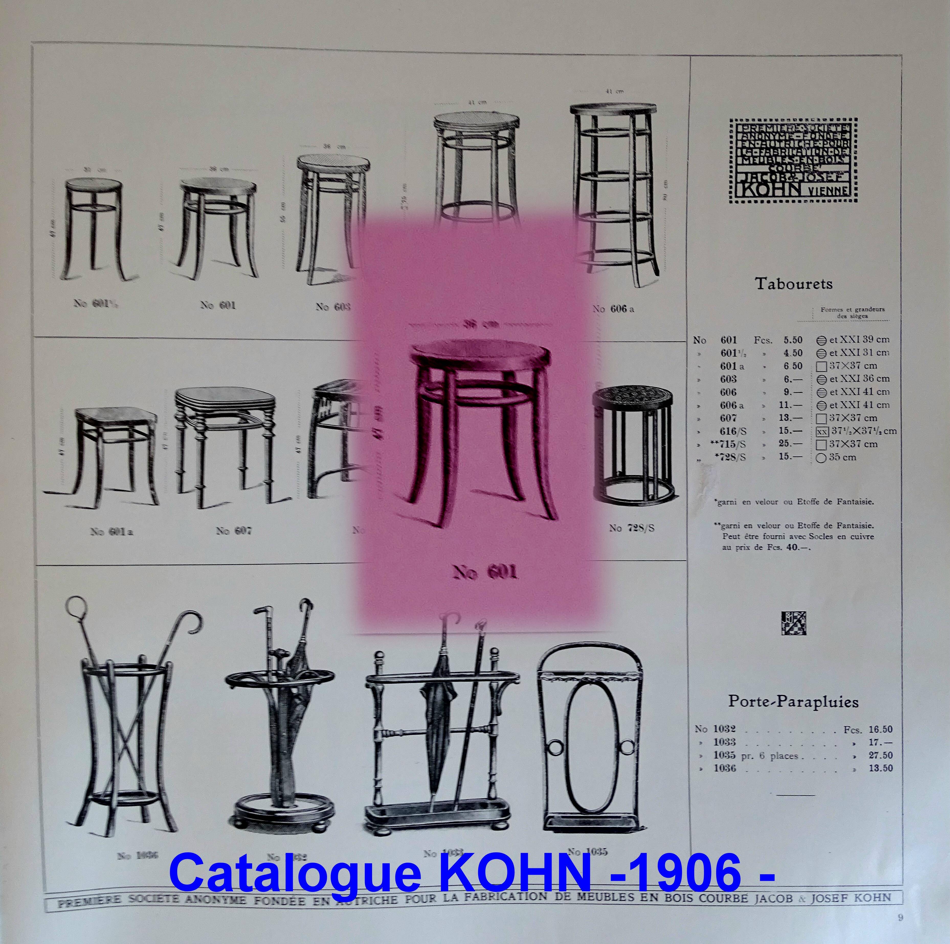 Wooden bistro stool by kohn -1905-