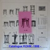 Tabouret bistrot bois par kohn -1905-