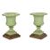 Paire de vases Médicis en fonte à patine verte