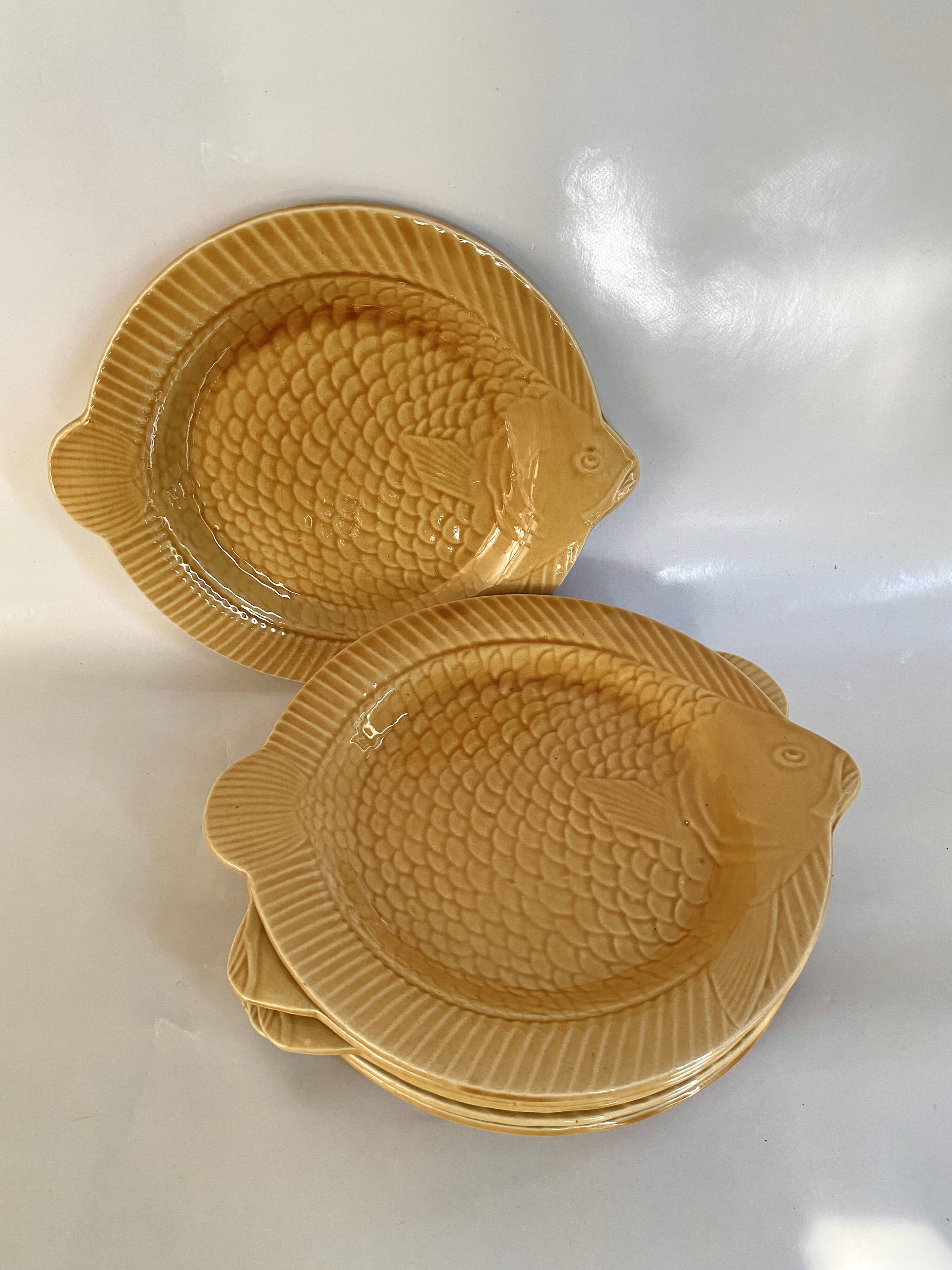 6 Sarreguemines plates