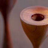 2x Teak Candlesticks, 1960s Denmark