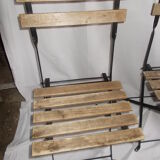 Old pair of folding garden chairs