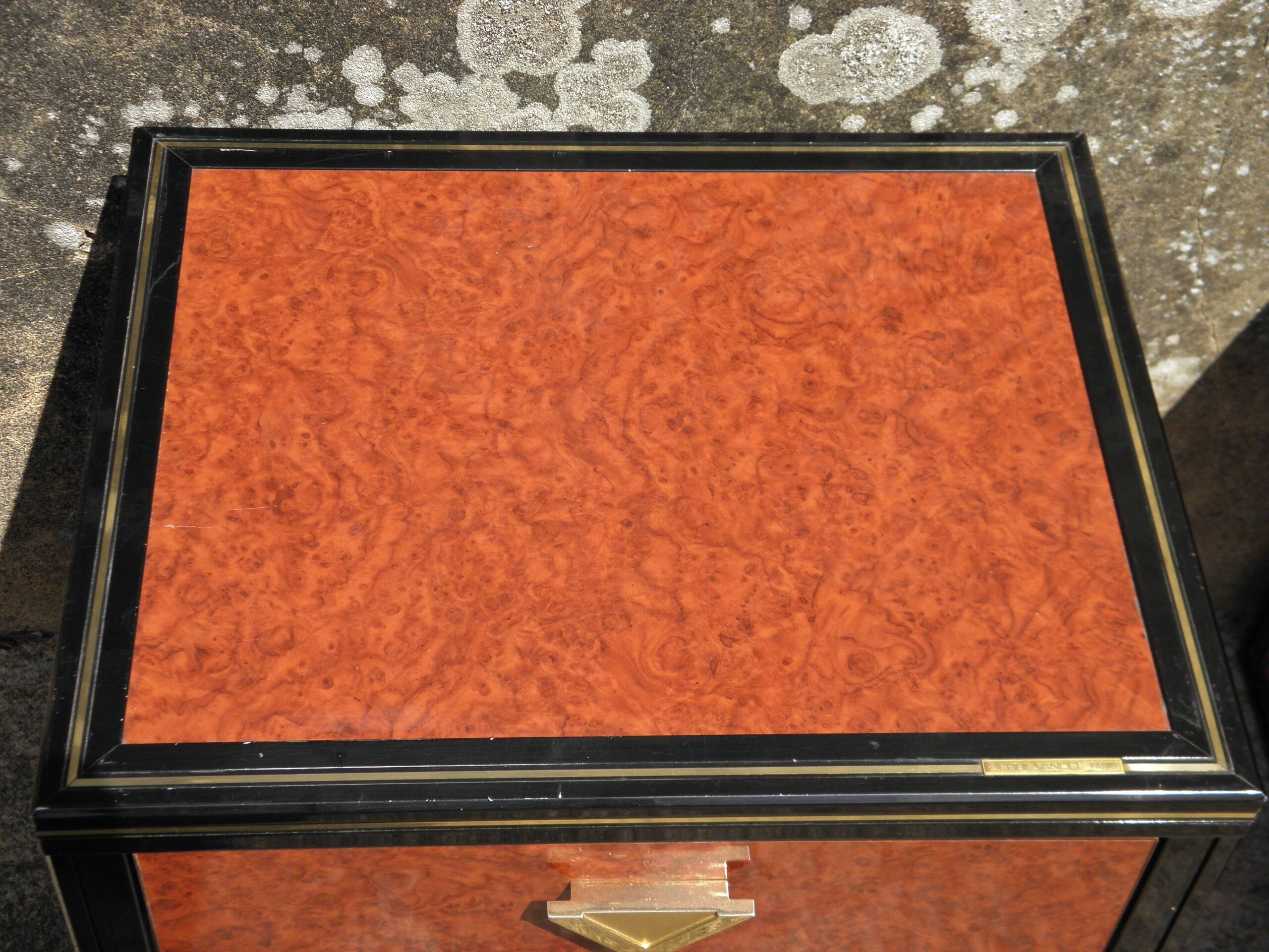 Headboard and bedside tables Pierre Vandel 1980