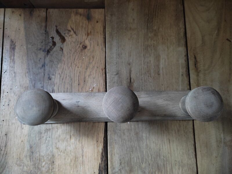 Coat rack patinated wood