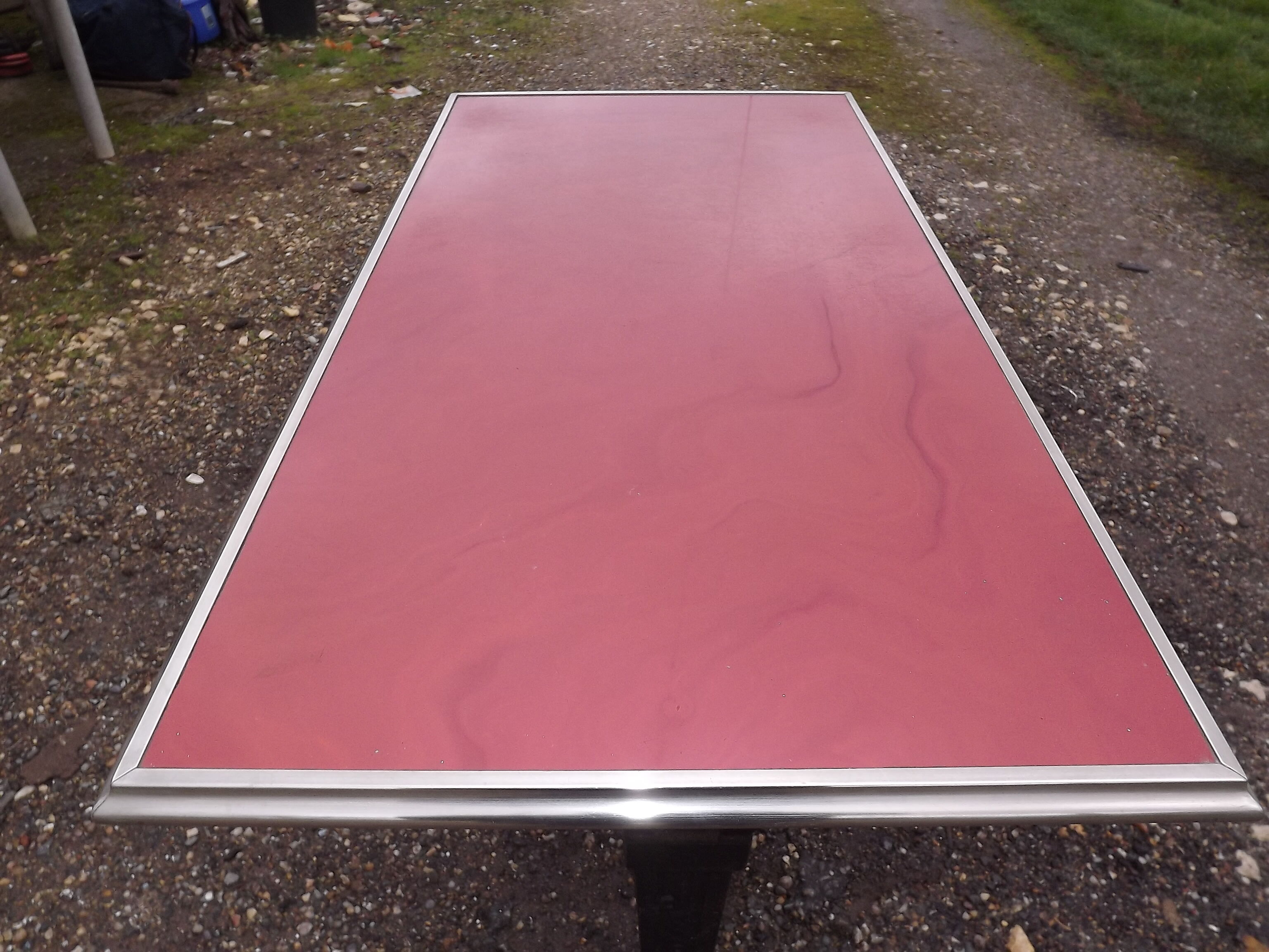 Bistro Art deco cast iron table