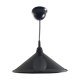 Black perforated hanging lamp années 80