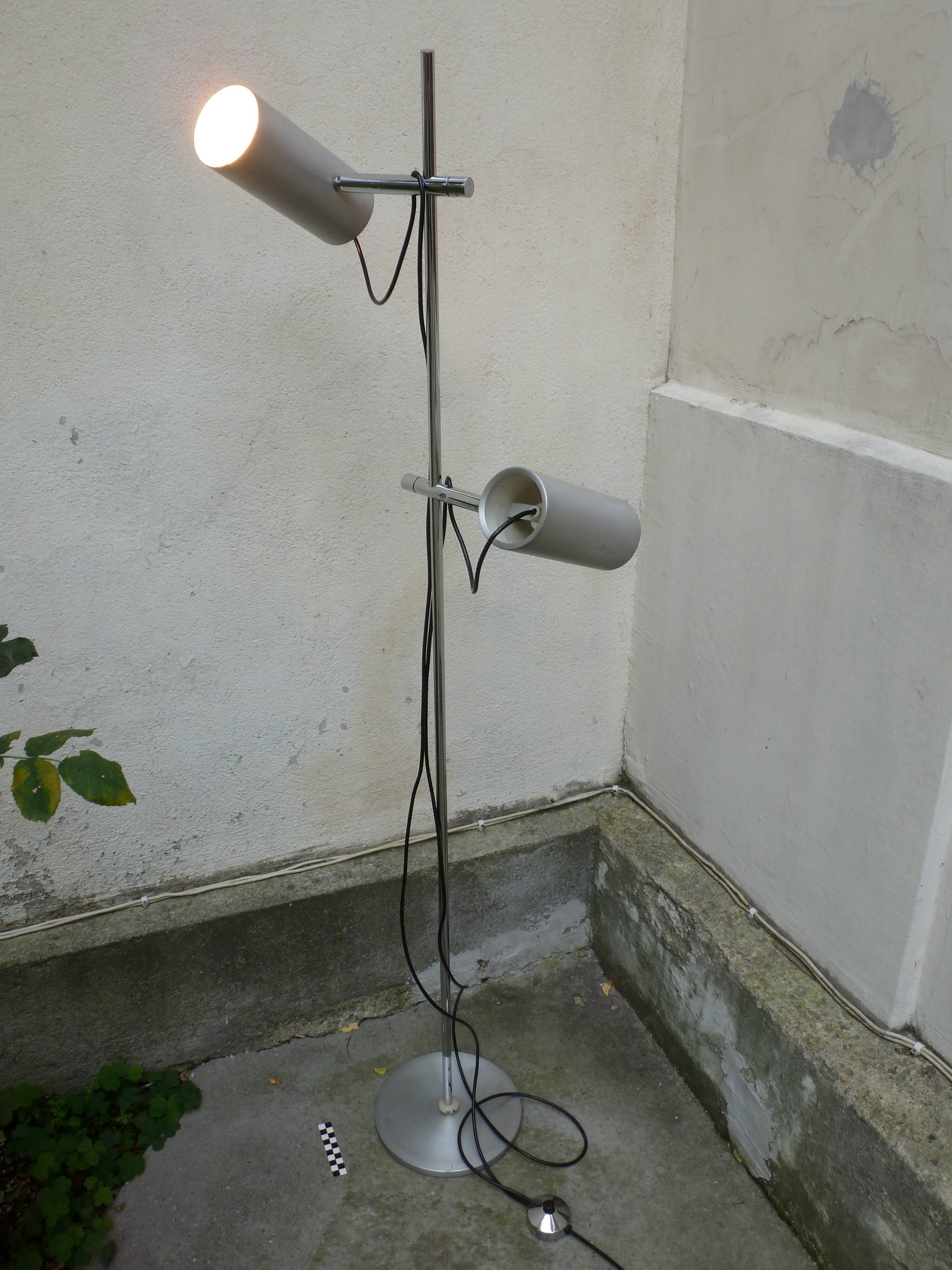 Floor lamp 70s stainless
