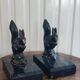 Squirrel bookends signed Tedo, Art Deco
