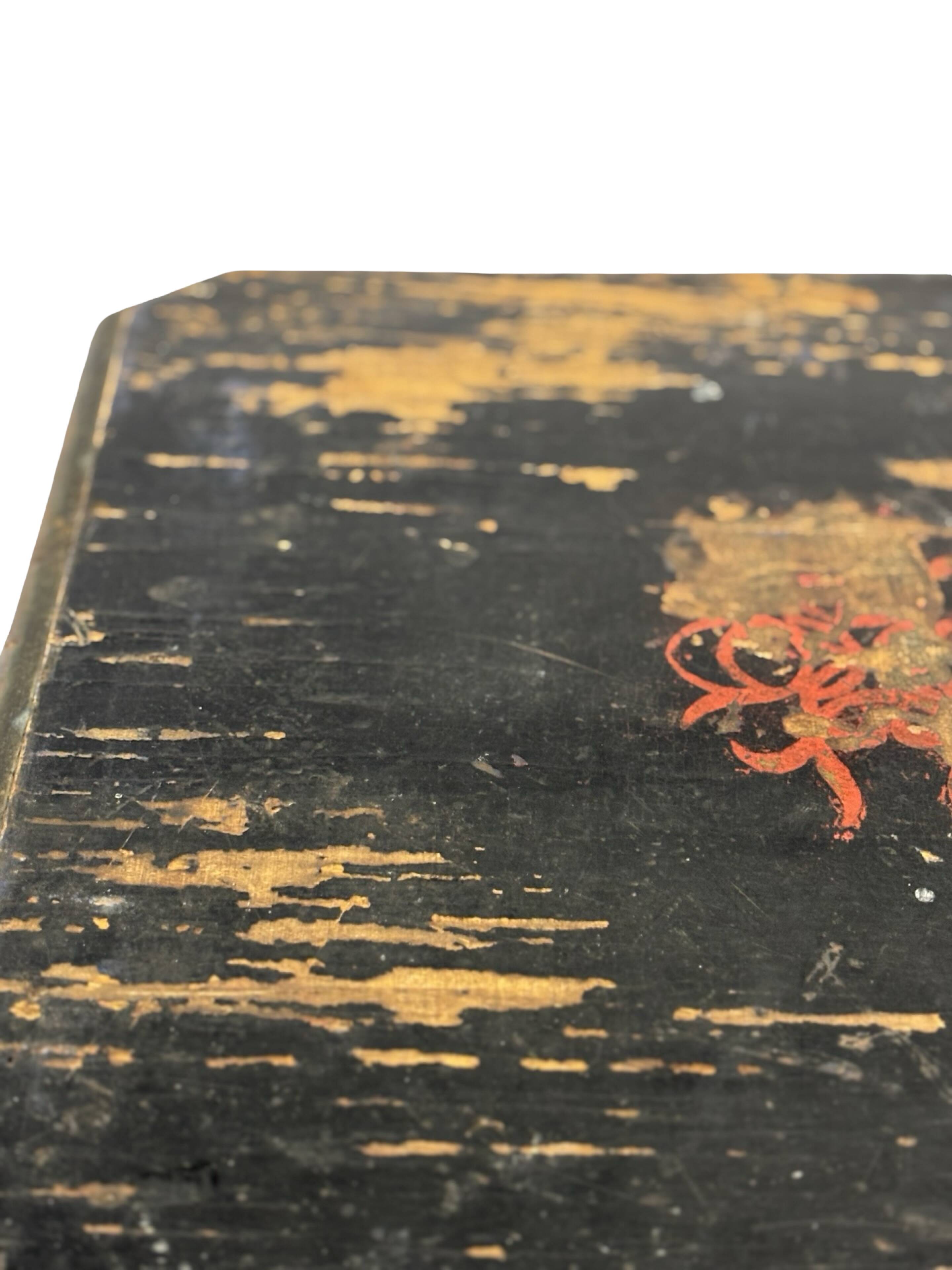 Antique hand-painted Moroccan Moorish Zouak side table